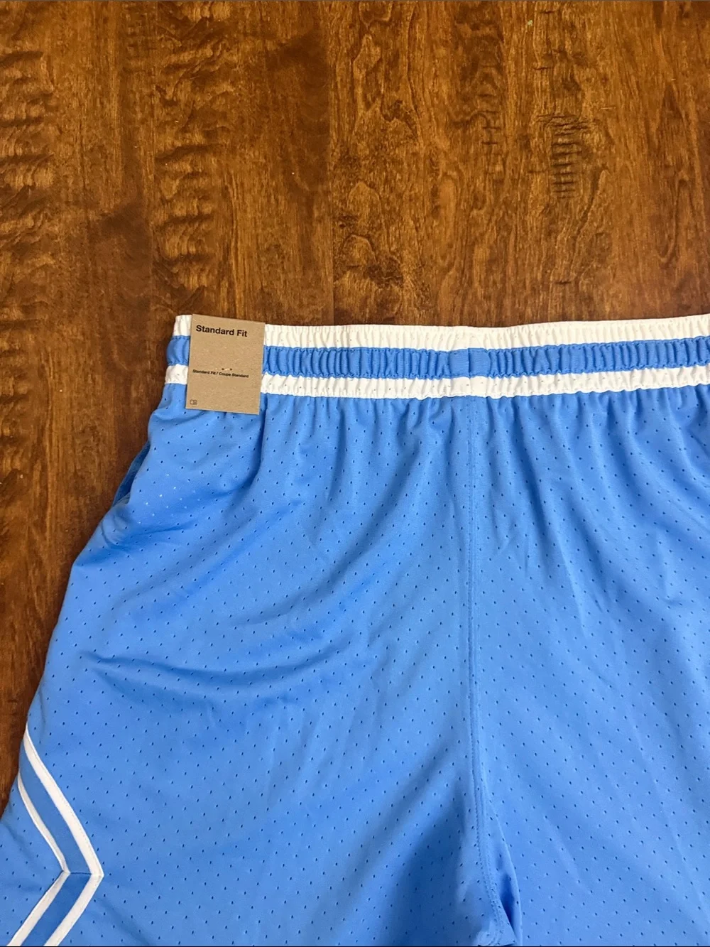 Jordan Light Blue Basketball Shorts with White Trim